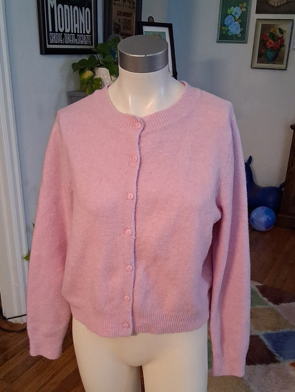 Almost Famous Pale Pink Button Front Cardigan